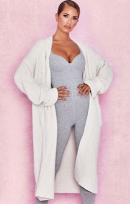 Celine - OFF WHITE CHENILLE SLOUCHY CARDIGAN