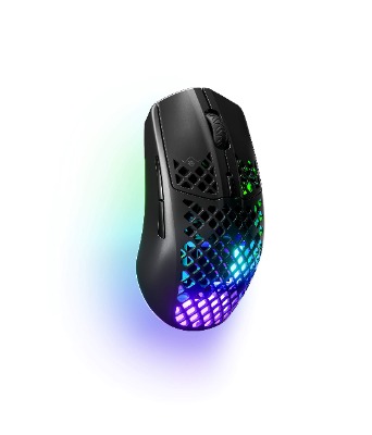 SteelSeries Aerox 3 Wireless - Super Light Gaming Mouse - 18,000 CPI TrueMove Air Optical Sensor - Ultra-Lightweight Water Resistant Design - 200 Hour Battery Life (Certified Refurbished) (Renewed)