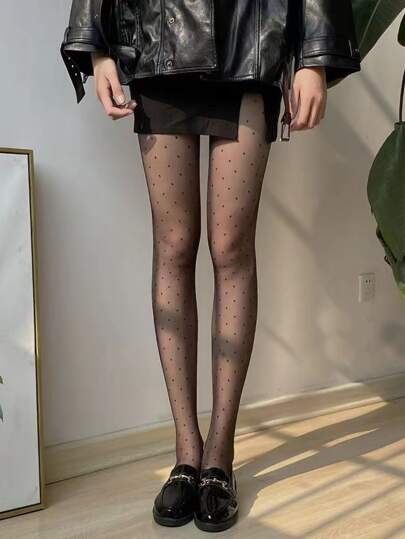 Dot Pattern Sheer Tights