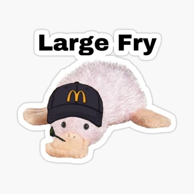 Webkinz waddles googles McDonald’s large fry meme Sticker by dyslsexyia
