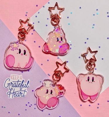 Kirby Holographic Charms | Etsy Canada