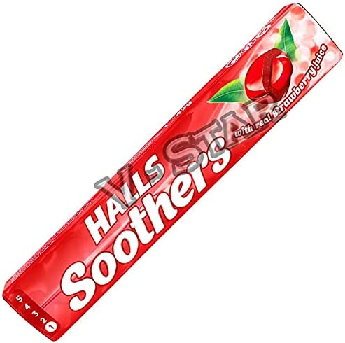  HALLS SOOTHERS 10 x 45g Packs (Strawberry) Pack Of 20