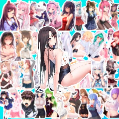 50 Pcs Waifu Anime Stickers