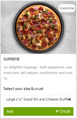 Supreme Stuffed Crust Pizza - Pizza Hut