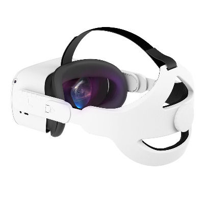 SINWEVR Adjustable Head Strap Compatible with Meta/Oculus Quest 2 VR Headset, Elite Strap Replacement for Enhanced Support and Comfort in VR, Durable and Lightweight(Lvory White)