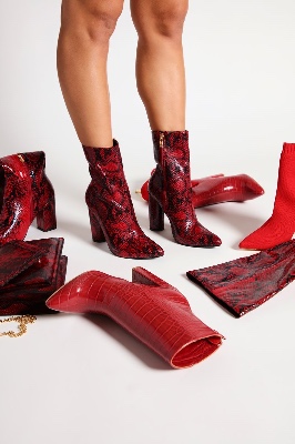 Midnight Lover Boot - Red Snake
