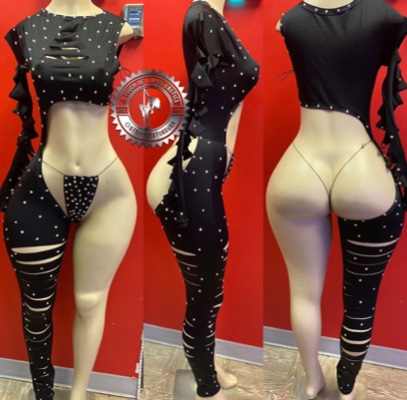 Kardashian 2pc Stripper Outfit Stripper Wear Exotic Dance wear