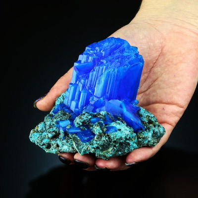 Indygo Electric Blue CHALCANTHITE Like TANZANITE on Matrix | Etsy