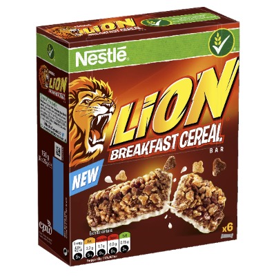 Nestlé Lion Breakfast Cereal Bars 6 x 25g (150g)
