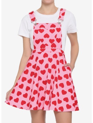 Pink & Red Heart Skirtall | Hot Topic