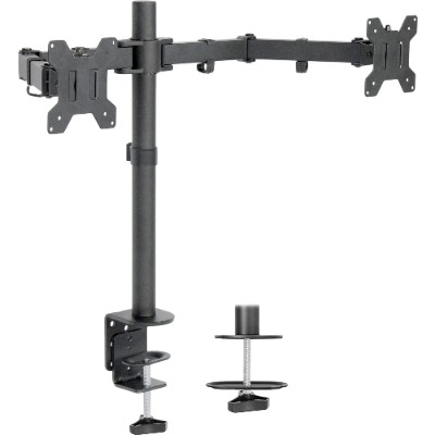 VIVO Dual LCD LED 13 to 27 inch Monitor Desk Mount Stand, Heavy Duty Fully Adjustable, Fits 2 Screens, STAND-V002