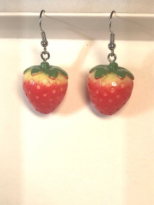 Strawberry Earrings | Etsy