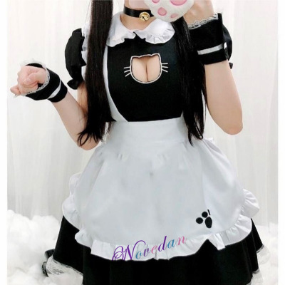 22.22US $ 51% OFF|Sexy Black Cat Girl Women Fantasy French Maid Outfit Men Gothic Sweet Lolita Dress Anime Cosplay Costume Plus Size XXXL XXXXL|Anime Costumes|   - AliExpress
