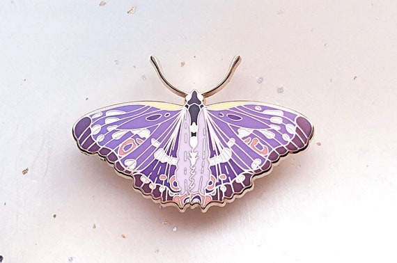 Lesser Purple Emperor Butterfly Enamel Pin | Etsy