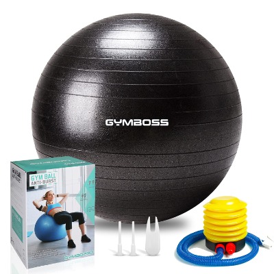 GYMBOPRO Gym Ball,Gym Ball,Fitness Ball,Office Seat Ball,Gym Ball,Exercise Ball with Quick Pump, Anti-Burst and Anti-Slip Yoga Ball