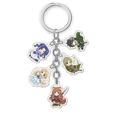 WKS Rising of The Shield Hero Keychain,Anime Acrylic Keychain Figure 5pcs a Set