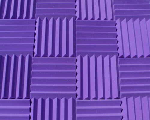 Soundproofing Acoustic Studio Foam - Purple Color - Wedge Style Panels 12”x12”x2” Tiles - 4 Pack