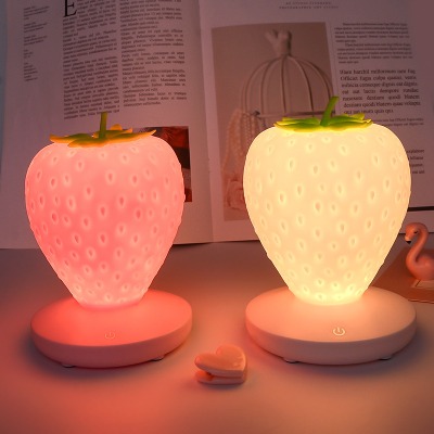Strawberry Shape USB Charging Silicone Lamp