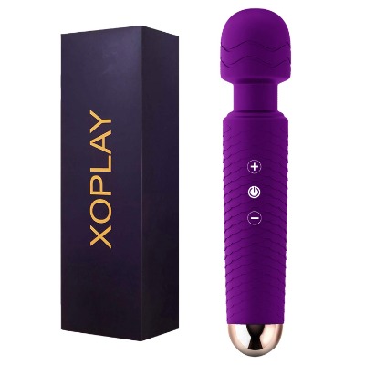 Rechargeable Personal Wand Massager, Cordless Waterproof Massage Tool with 25 Powerful Mode for Back Neck Shoulder Foot Muscle Aches Sport Recovery