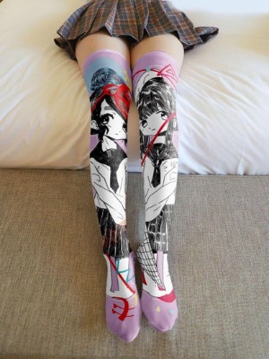 Cartoon Figure Graphic Over The Knee Socks