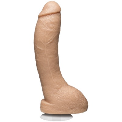 Doc Johnson Jeff Stryker - Thick and Curved Realistic Cock - With Removable VUL Suction Cup Base - 10" Long and 2.2" Wide - Made of R5 PVC - VUL Harness and F-Machine Compatible - Dildo