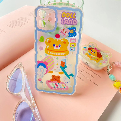 2022 SS Cotton Candy Color Transparant Protective Case for iPhone