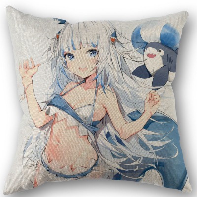 3.99US $ 20% OFF|Custom Square Pillowcase Anime Gawr Gura Cotton Linen Pillow Cover Zippered 45x45cm One Sides DIY Gift Office,Home,Outdoor|Pillow Case|   - AliExpress