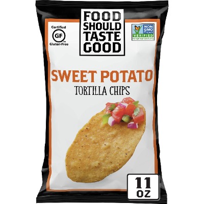 Food Should Taste Good, Gluten Free Sweet Potato Tortilla Chips, 11 oz