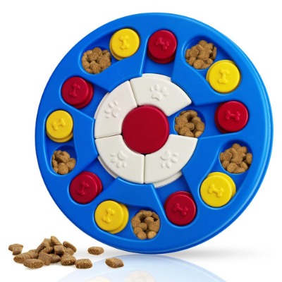 Dog Puzzle Toys Puppy, Interactive Puzzle Game Dog Toy, Treat Dispenser for Dogs Training Funny Feeding, ABS Colorful Design Slow Feeder to Aid Pets Digestion