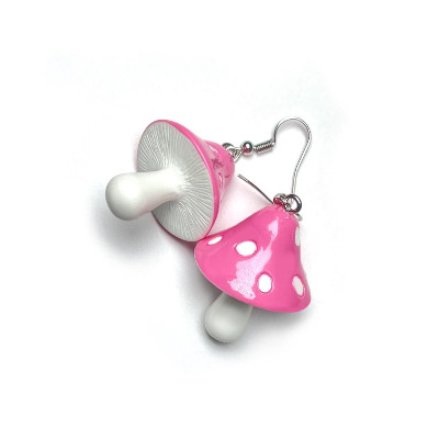 PINK SHROOM EARRINGS