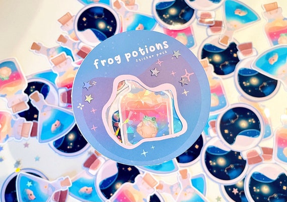 Frog Potions  Frog Sticker  Sticker Pack  Laptop Sticker  - Etsy