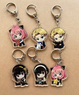 Cute Anime Keychain  Chibi Anime Keychain  Anime Acrylic | Etsy