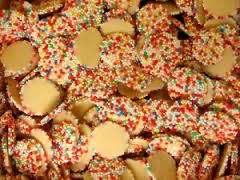 Buy Choc Whirls White Speckles 1kg Online | Lolly Warehouse