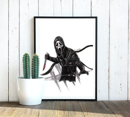 Ghost Face A4 Print | Etsy UK