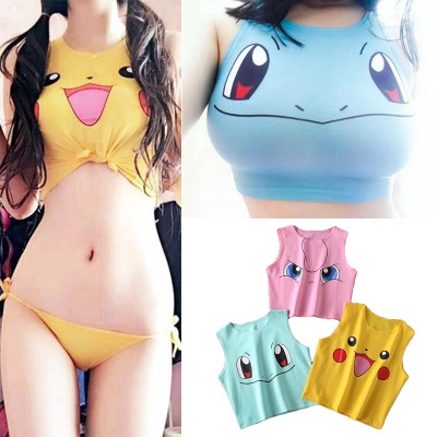 Squirtle Pokemon Cropped Tank Top