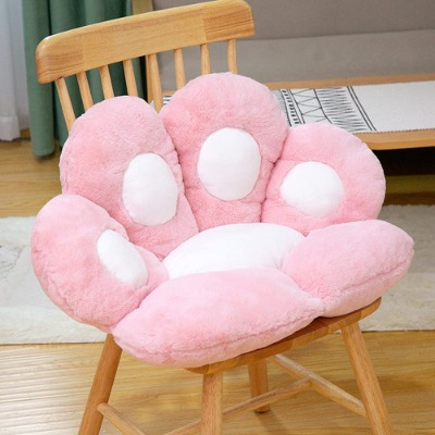 Cat Paw Shape Plush Seat Cushions Chair Cushions Office Cushion