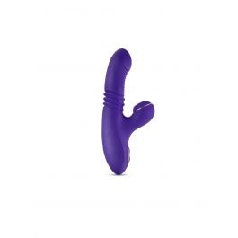 Blush Lush Iris Silicone Warming Suction and Thrusting Dual Vibrator