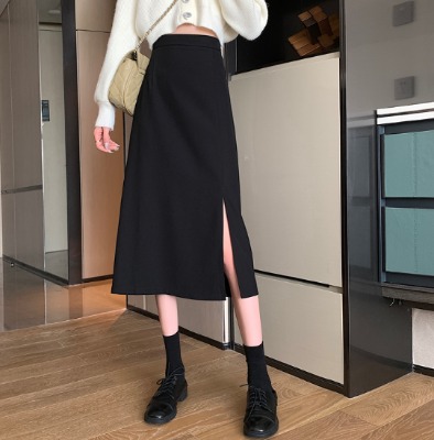 Korean High Waist Long Skirt 