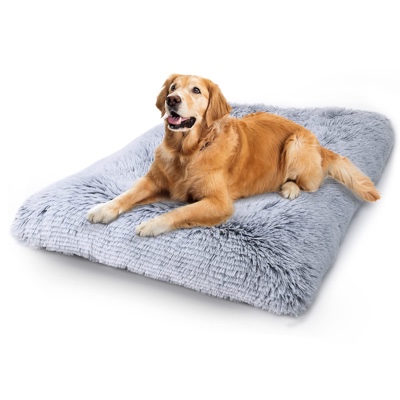 Vonabem Dog Bed Crate Pad, Deluxe Plush Soft Pet Beds, Washable Anti-Slip Dog Crate Bed for Large Medium Small Dogs and Cats,Dog Mats for Sleeping and Anti Anxiety, Fulffy Kennel Pad