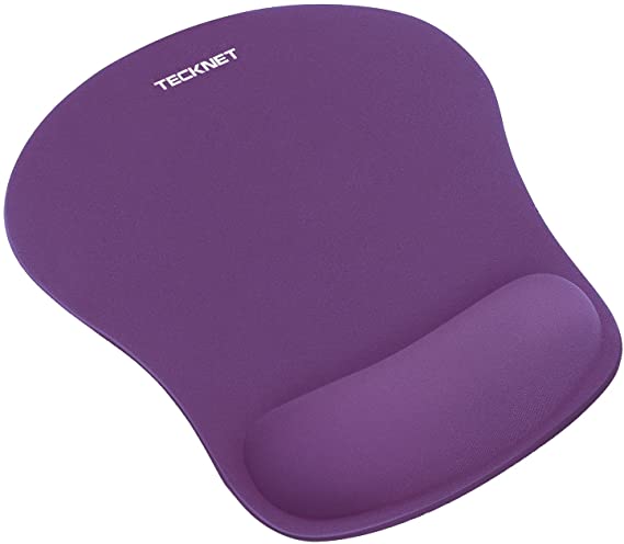 Amazon.com: TECKNET Ergonomic Gaming Office Mouse Pad Mat Mousepad with Rest Wrist Support - Non-Slip Rubber Base - Special-Textured Surface (Purple) : Office Products