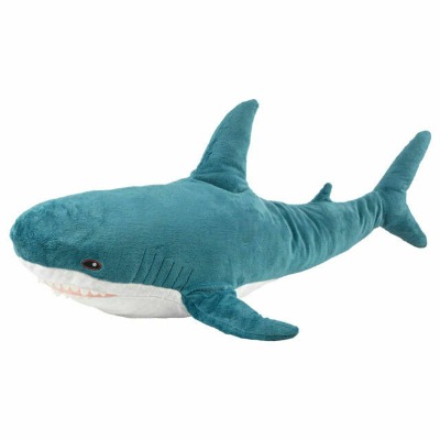 IKEA Ikea BLAHAJ Soft Toy, Shark, 100 cm (39 ¼In), 103.735.89, Blue, White - 