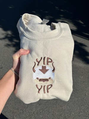 Appa YIP YIP Custom Embroidered Crewneck/ Vintage Embroidered | Etsy