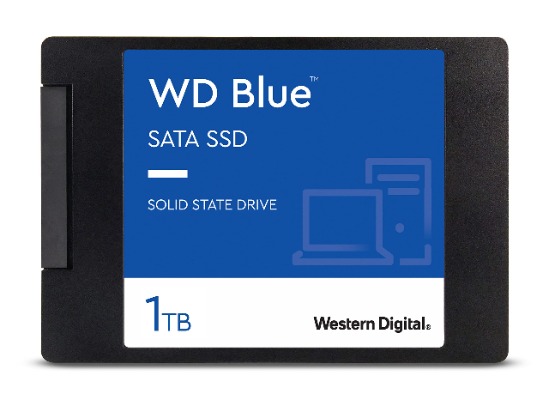Western Digital 1TB WD Blue 3D NAND Internal PC SSD - SATA III 6 Gb/s, 2.5"/7mm, Up to 560 MB/s - WDS100T2B0A