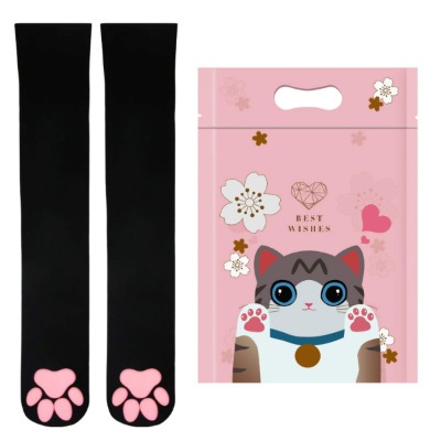 MRLMJ Thigh High Socks Cute Cat Paw Pad Socks for Girls 3D Kitten Claw Lolita Cosplay
