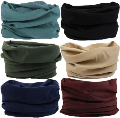 6 Pack of Bandana Face Masks