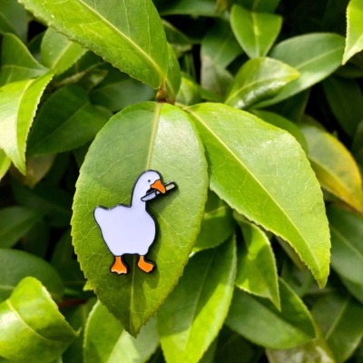 Cute Goose Y2K Soft Enamel Pin Badge  Animal Untitled Goose - Etsy UK