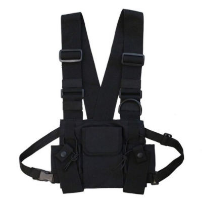 Naiyafly Men Women Chest Rig Bag Multi-pocket Vest Hip Hop Streetwear Functional Tactical Harness Chest Rig Pack