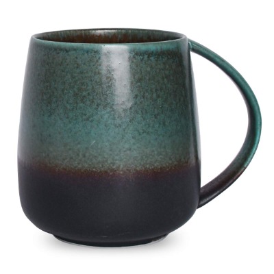 Bosmarlin Matte Ceramic Coffee Mug, Tea Cup for Office and Home, 13 oz, Dishwasher and Microwave Safe, 1 Pack (Forest night)