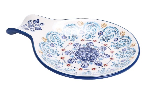 Bico Blue Talavera Ceramic Spoon Rest, House Warming Gift, Dishwasher Safe