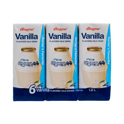 6 Pack of Binggrae Vanilla Flavored Milk 200ml